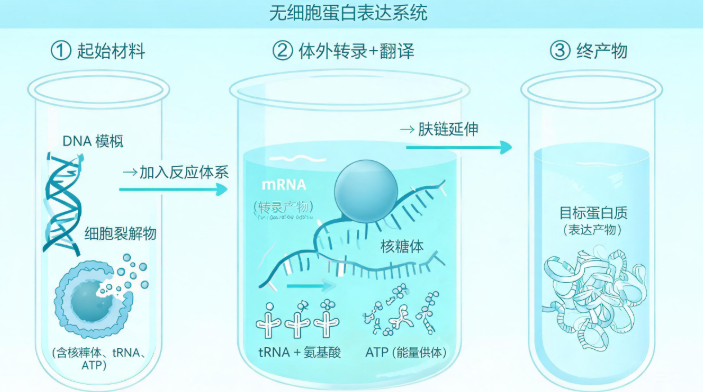 无细胞蛋白表达系统原理示意图20260828020622528.png
